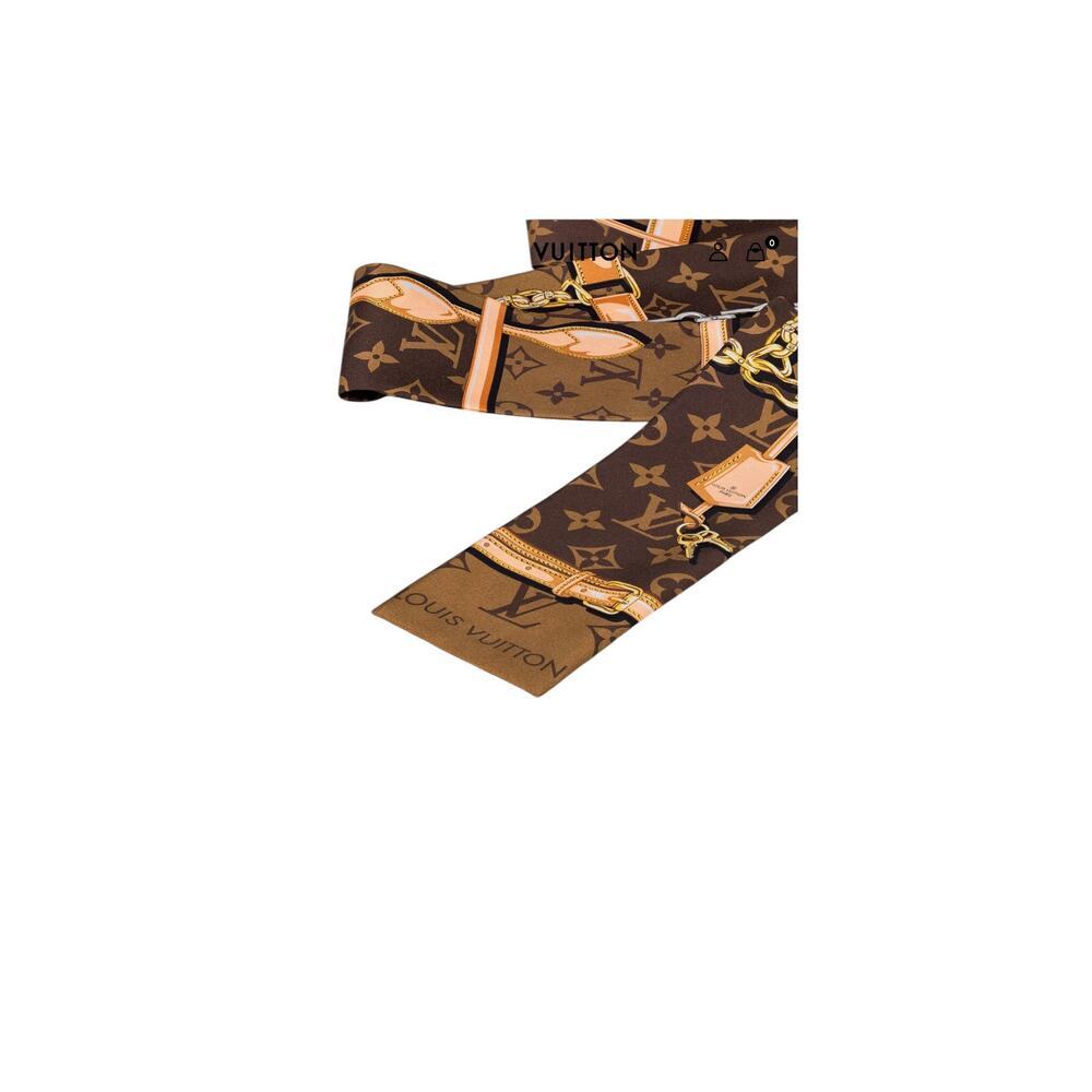 Louis Vuitton Women's Brown Silk Monogram Confidential Bandeau Headband - Picture 3 of 11